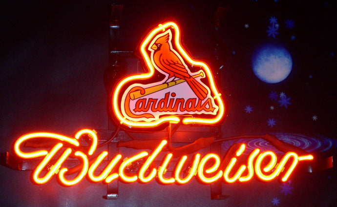 Beer Sign .. Budweiser .. St Louis Cardinals .. Baseball .. St