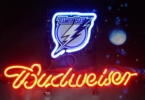 Budweiser Tampa Bay Lightnings Neon Sign Light Lamp