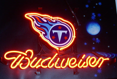 Budweiser Tennessee Titans Neon Sign Light Lamp
