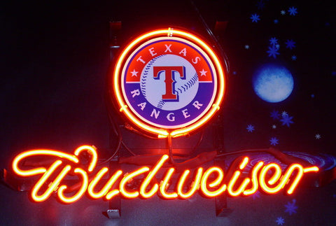 Texas Rangers Light Budweiser Texas Rangers Neon Sign Light Lamp – neonsign.us
