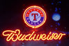 Budweiser Texas Rangers Neon Sign Light Lamp