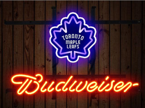 Budweiser Toronto Maple Leafs Logo Neon Sign Light Lamp