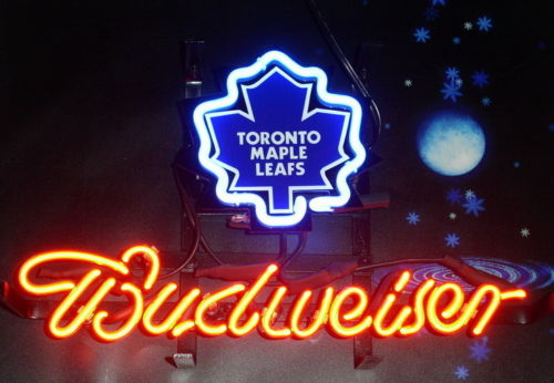 Budweiser Toronto Maple Leafs Neon Sign Light Lamp
