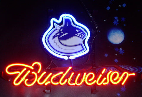 Budweiser Vancouver Canucks Neon Sign Light Lamp