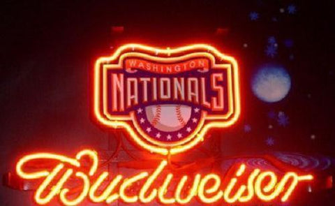 Budweiser Washington Nationals Neon Sign Light Lamp