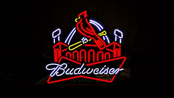 Budweiser St. Louis Cardinals Stadium Beer Bar Neon Light Sign Lamp