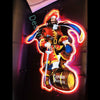 Desung Captain Morgan (Alcohol - Rum) vivid neon sign, isometric view, turned on