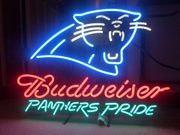 Carolina Panthers Budweiser Panthers Pride Neon Sign Light Lamp