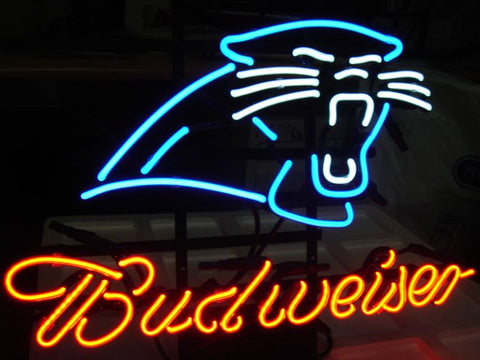 Budweiser  Carolina Panthers Neon Sign Light Lamp