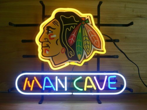 Chicago Blackhawks Man Cave Neon Sign Light Lamp