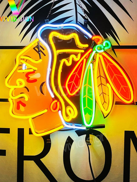 Chicago Blackhawks HD Vivid Neon Sign Lamp Light