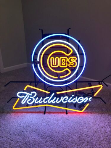 Budweiser Chicago Cubs Beer Neon Sign Light Lamp