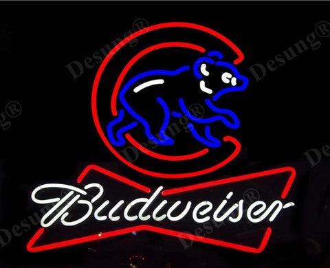 Budweiser Chicago Cubs Neon Sign Light Lamp