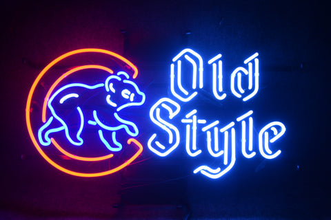 Chicago Cubs  2016 World Series Champions Old Style Beer Neon Sign