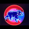 Desung Chicago Cubs (Sports - Baseball) vivid neon sign, front view, turned on