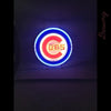 Desung Chicago Cubs (Sports - Baseball) vivid neon sign, front view, turned on