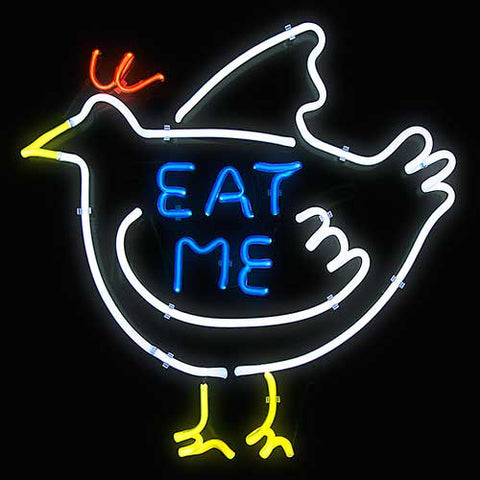 Chicken Eat Me Neon Light Sign Lamp