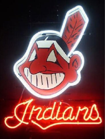 Cleveland Indians Chief Wahoo Neon Sign Light Lamp