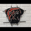 Desung Cleveland Browns (Sports - Football) vivid neon sign, front view, turned off
