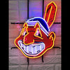 Desung Cleveland Indians (Sports - Baseball) vivid neon sign, front view, turned on