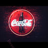Desung Coca Cola (Business - Drink) vivid neon sign, front view, turned on