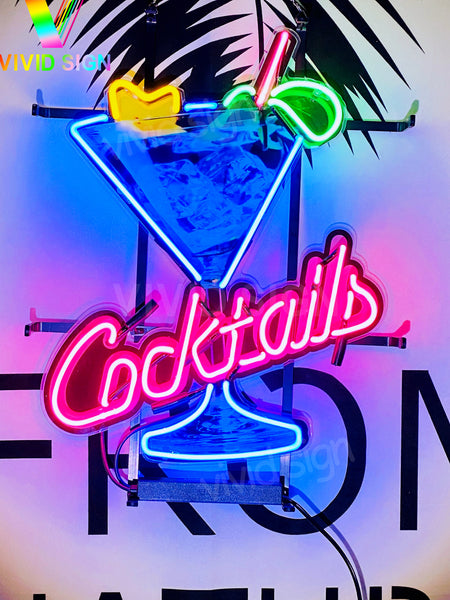 Cocktails Martini HD Vivid Neon Sign Lamp Light