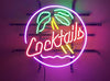 Cocktails Palm Tree Neon Sign Light Lamp