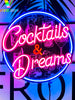 Cocktails And Dreams HD Vivid Neon Sign Lamp Light