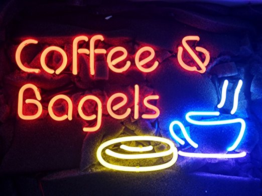 Coffee Bagels Neon Light Sign Lamp