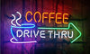 Drive Thru Coffee Neon Sign Light Lamp
