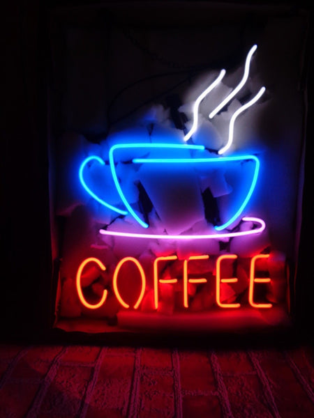 Coffee Cafe Open Neon Sign Light Lamp