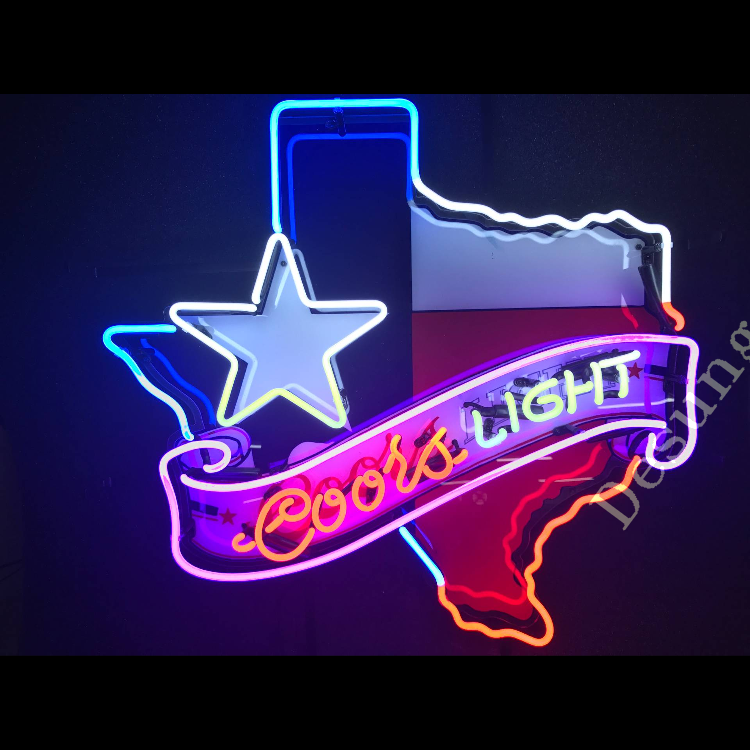 New Coors Light Texas Star Neon Sign with HD Vivid Printing Technology ...