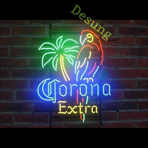Desung Corona Extra Parrot Palm Tree (Alcohol - Beer) Neon Sign