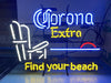 Corona Extra Find Your Beach Chair Neon Sign Light Lamp