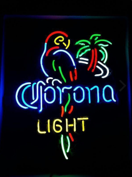 Corona Light Parrot Palm Tree Neon Sign Lamp Light