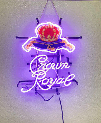Crown Royal Whiskey Logo Neon Sign Light Lamp