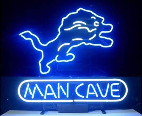 Detroit Lions Man Cave Neon Sign Light Lamp