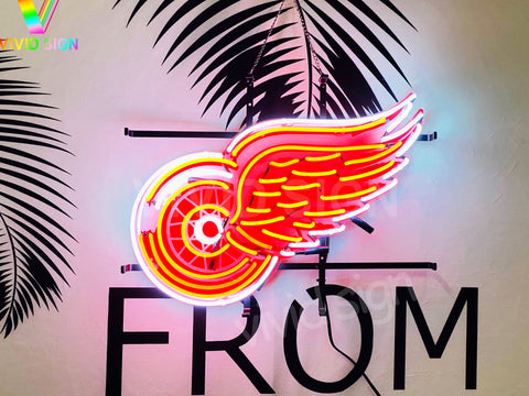 Detroit Red Wings Hockey HD Vivid Neon Sign Lamp Light