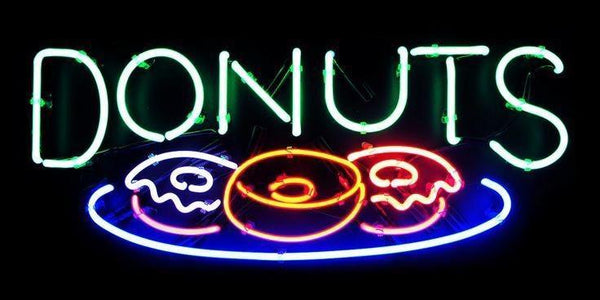 Donuts Donut Coffee Open Neon Sign Lamp Light