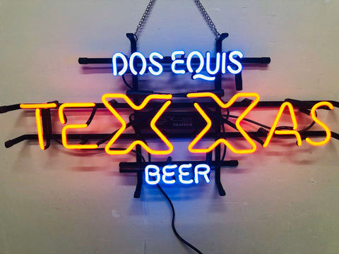 Dos Equis Texas Beer Texxas Neon Light Sign Lamp