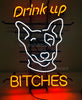 Drink Up Bitches Spuds Mackenzie Logo Neon Sign Light Lamp