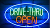 Drive Thru Coffee Cafe Open Neon Sign Light Lamp