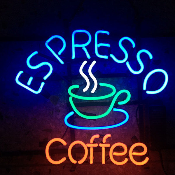 Espresso Coffee Cafe Open Neon Sign Light Lamp