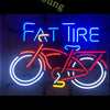 Desung Fat Tire Bicycle Bike Room Beer Man Cave Real Glass (Alcohol - Beer) Neon Sign