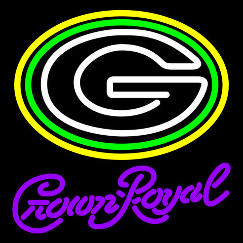 Green Bay Packers Crown Royal Neon Light Sign Lamp