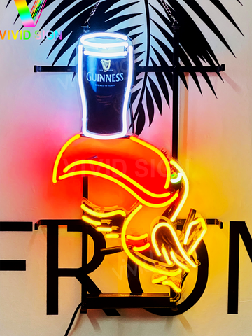 Guinness Toucan Beer Light Lamp Neon Sign with HD Vivid Printing Technology