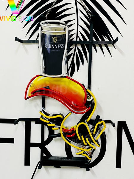 Guinness Toucan Beer Light Lamp Neon Sign with HD Vivid Printing Technology