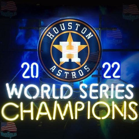 Houston Astros 2022 World Series Champions HD Vivid Neon Sign Light Lamp