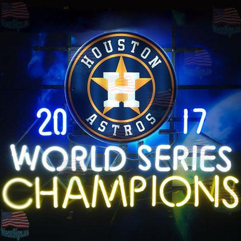Houston Astros 2017 World Series Champions HD Vivid Neon Sign Light Lamp