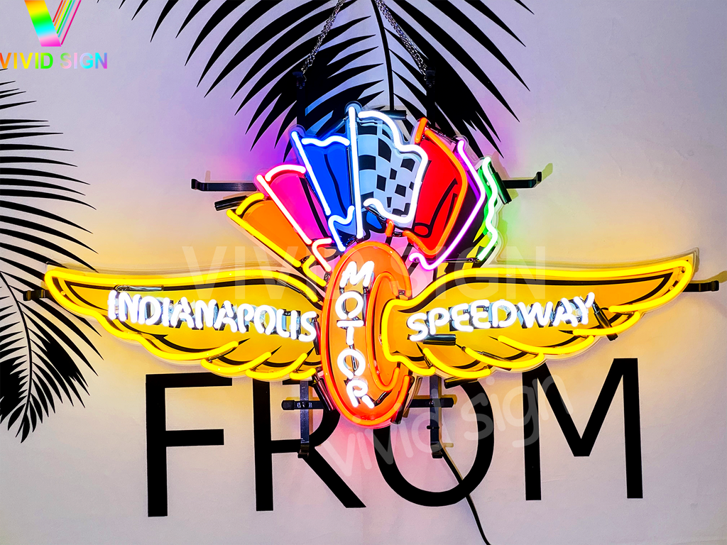 Indianapolis Motor Speedway Indy 500 HD Vivid Neon Sign Lamp Light